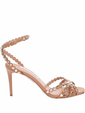 Sandals Grand St Lucia 85mm leather heeled sandals