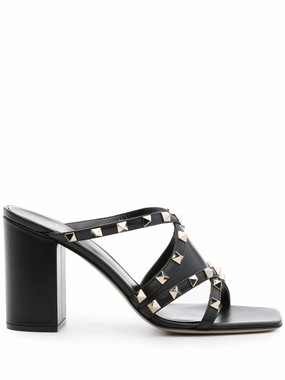 90mm Rockstud strappy leather sandals Platform Sandals