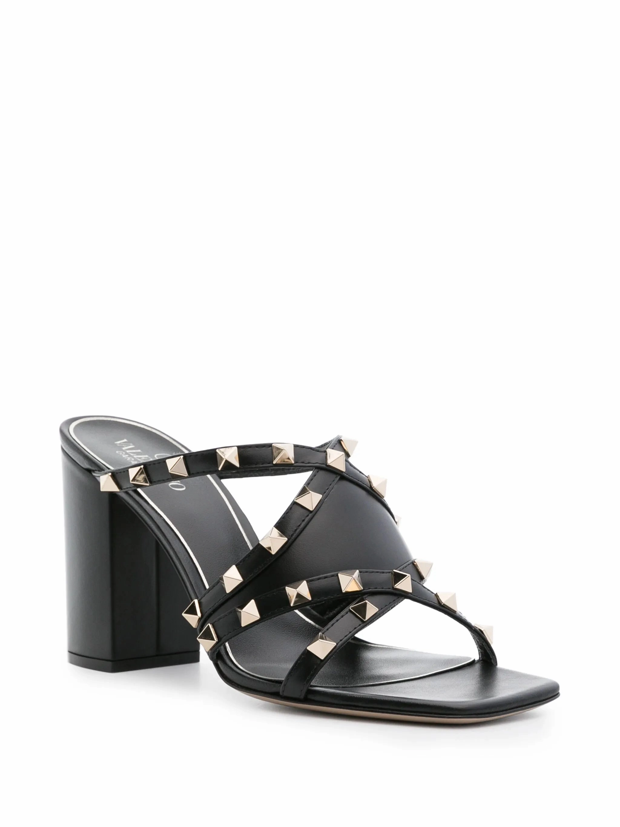 90mm Rockstud strappy leather sandals Southern Polished Sandals