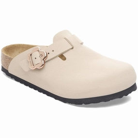 Birkenstock Boston Kids Flower Buckle BF Sandcastle Ancient Roman Sandals