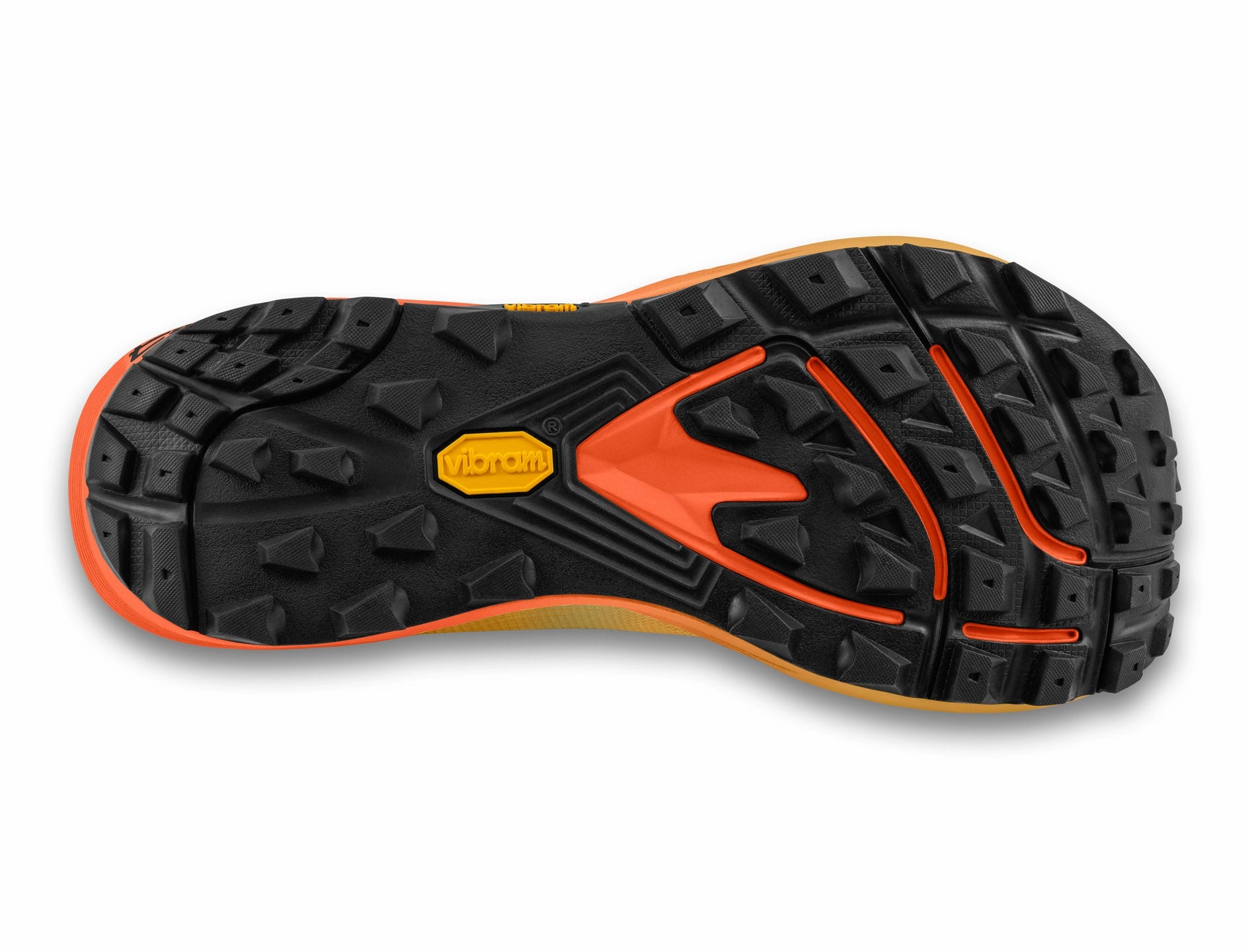 Topo Athletic | MTN Racer 4 | Men's | Mango/Black Picture Running Shoes