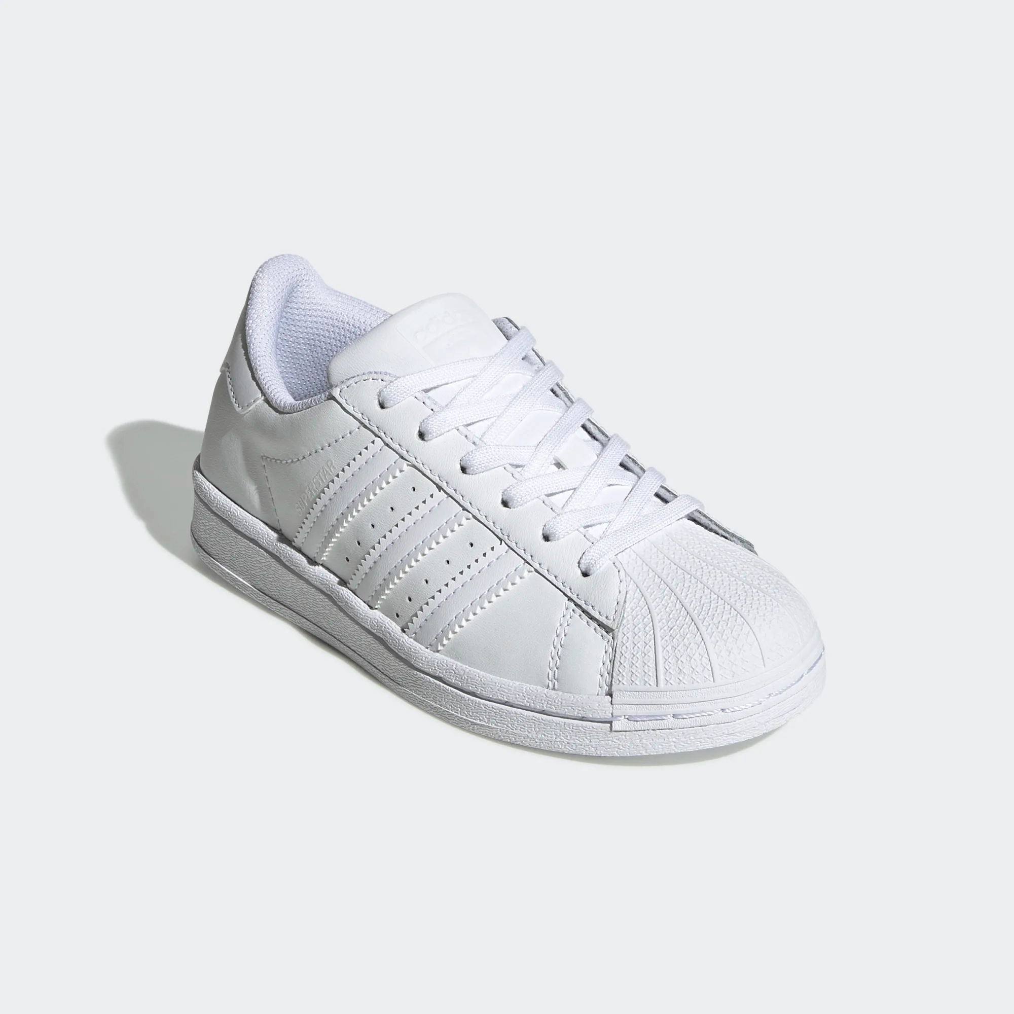 Adidas Kid's Superstar Shoes - Cloud White Blue Black Basketball Shoes