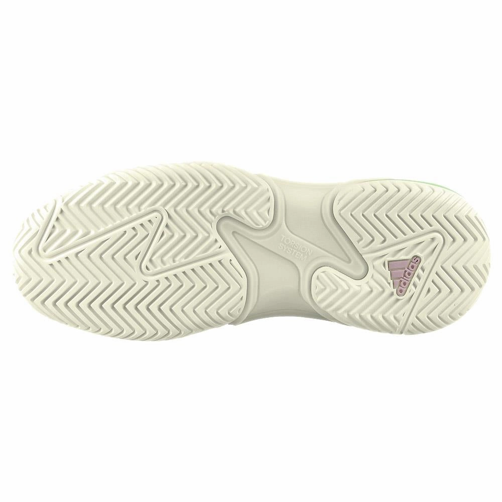 Wedge Heel Tennis Shoes adidas Women's Barricade 13 - Cloud White/Crystal Jade