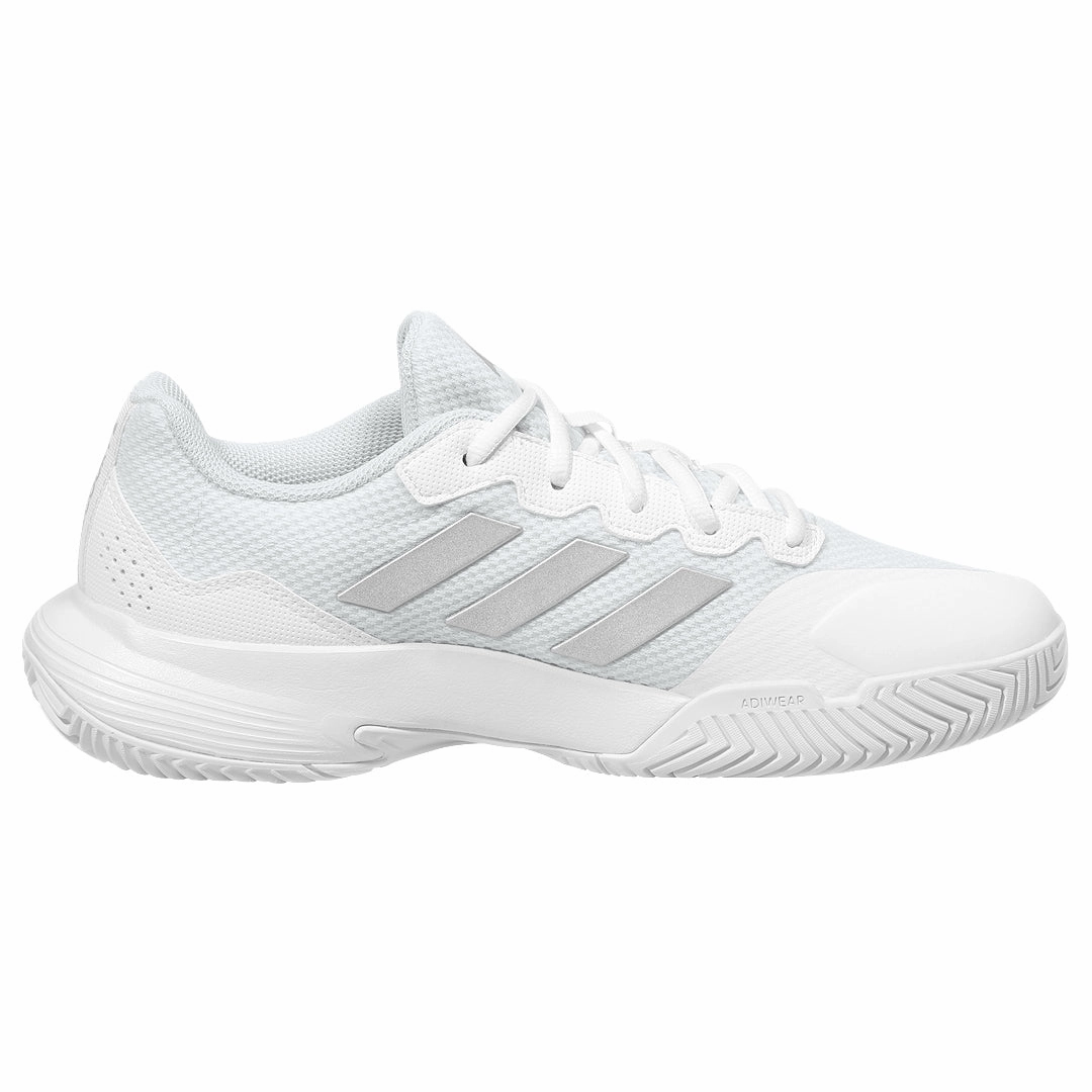 Temu Tennis Shoes adidas Women's GameCourt 2 - Cloud White/Silver Metallic