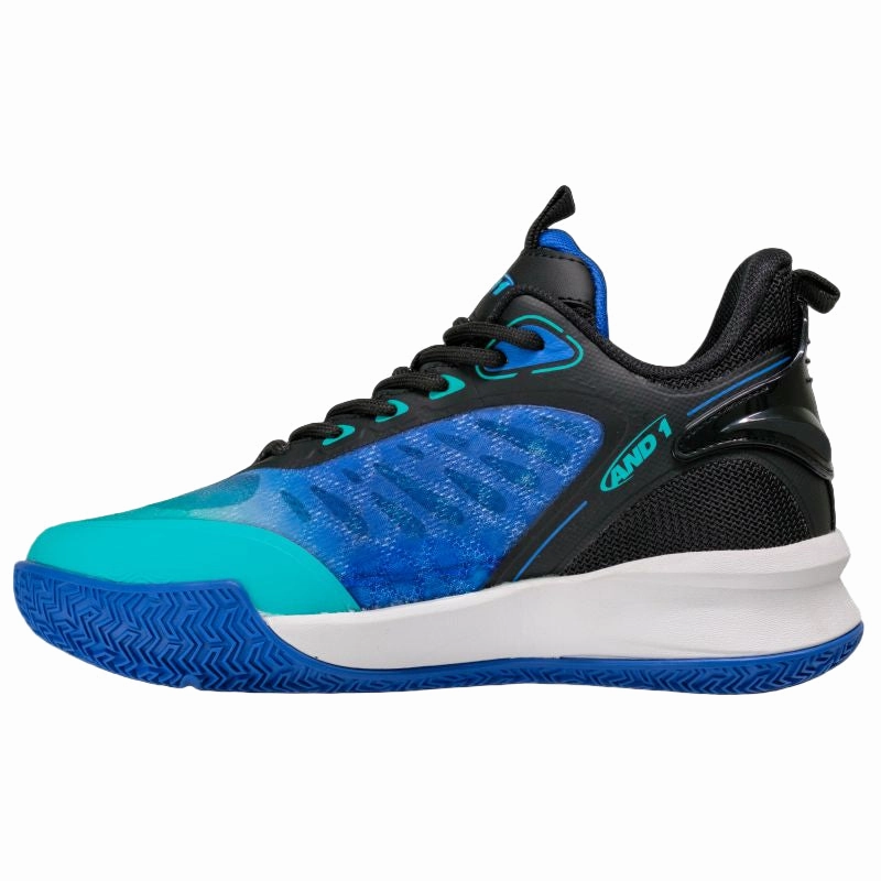 AND1 Cross Court Kids Basketball Shoes All Black Low Top Basketball Shoes