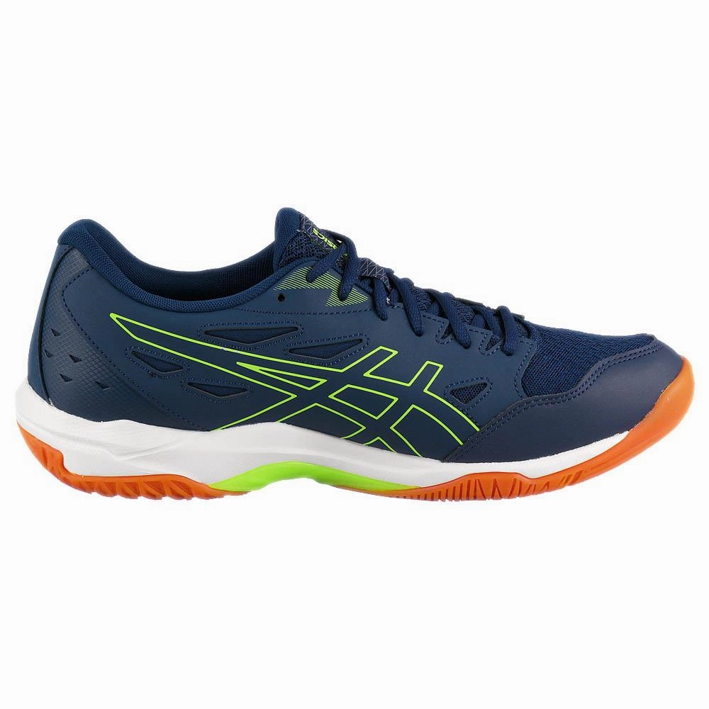 Asics Men's Gel-Rocket 11 - Blue Expanse/Safety Yellow Badminton Shoes Wide
