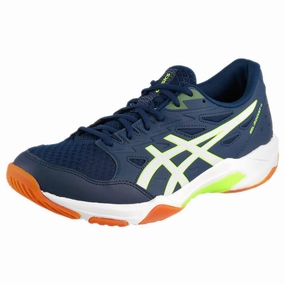 Asics Men's Gel-Rocket 11 - Blue Expanse/Safety Yellow Best Shoes For Shuttle Badminton