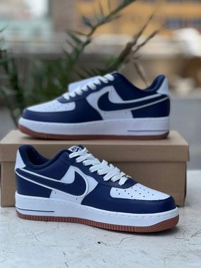 Air Force 1 Sneakers - Deep Blue & White with Gum Sole Starry Night Sneakers