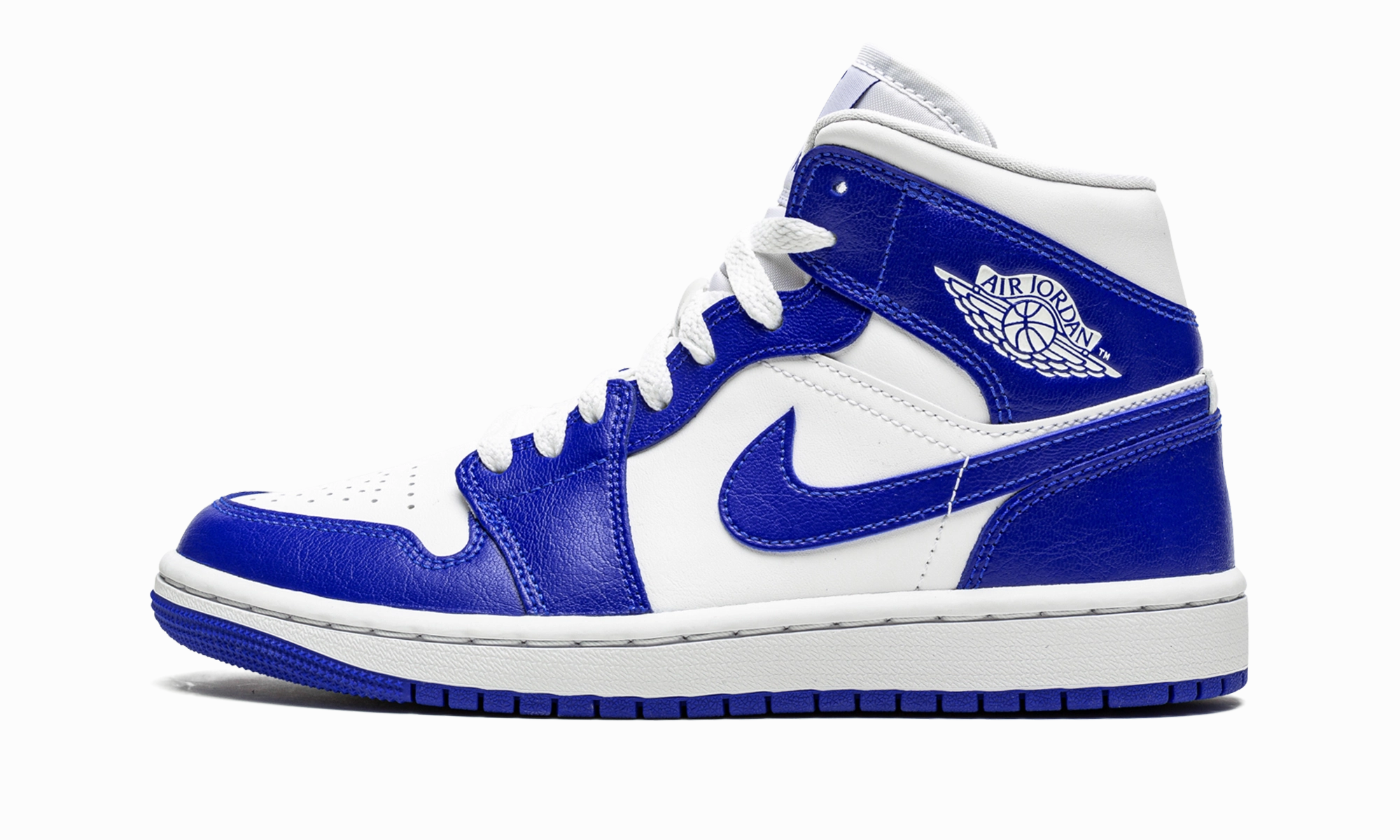 AIR JORDAN 1 MID WMNS "Kentucky Blue" Basketball Shoes For Youth Boy