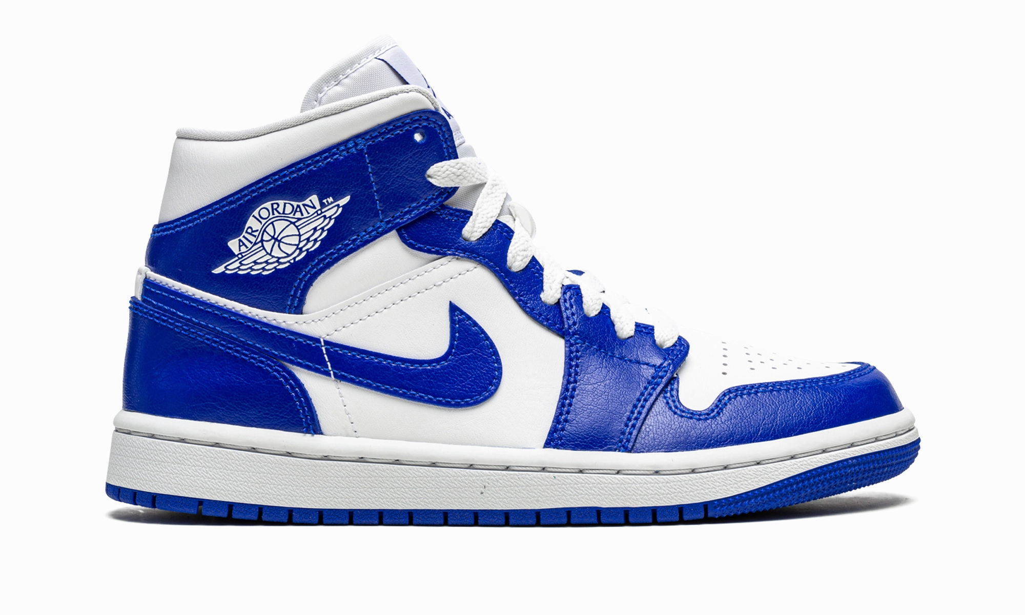 AIR JORDAN 1 MID WMNS "Kentucky Blue" Basketball Shoes Each Shoe Different