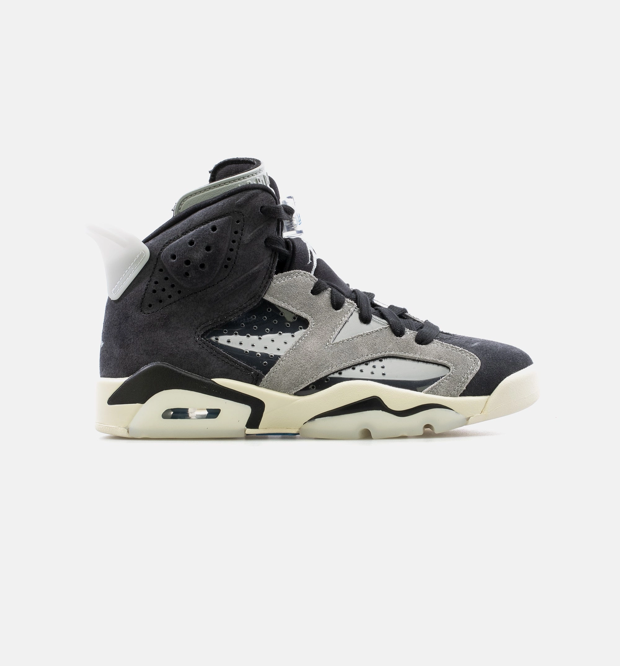 Air Jordan Retro 6 Tech Chrome Womens Lifestyle Shoe - Black/Grey Low Top Vs Mid Top Basketball Shoes