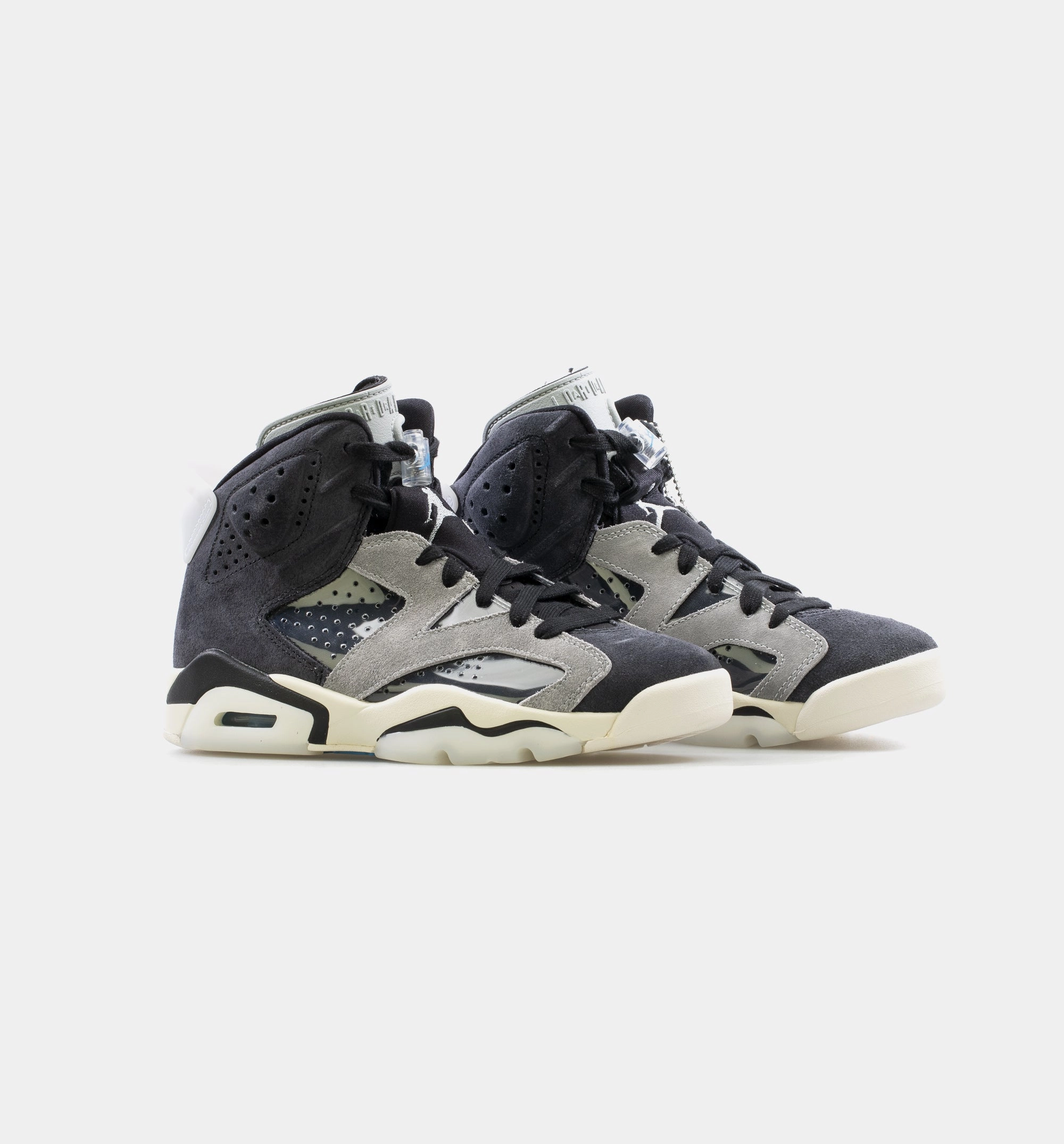Tb Basketball Shoes Air Jordan Retro 6 Tech Chrome Womens Lifestyle Shoe - Black/Grey