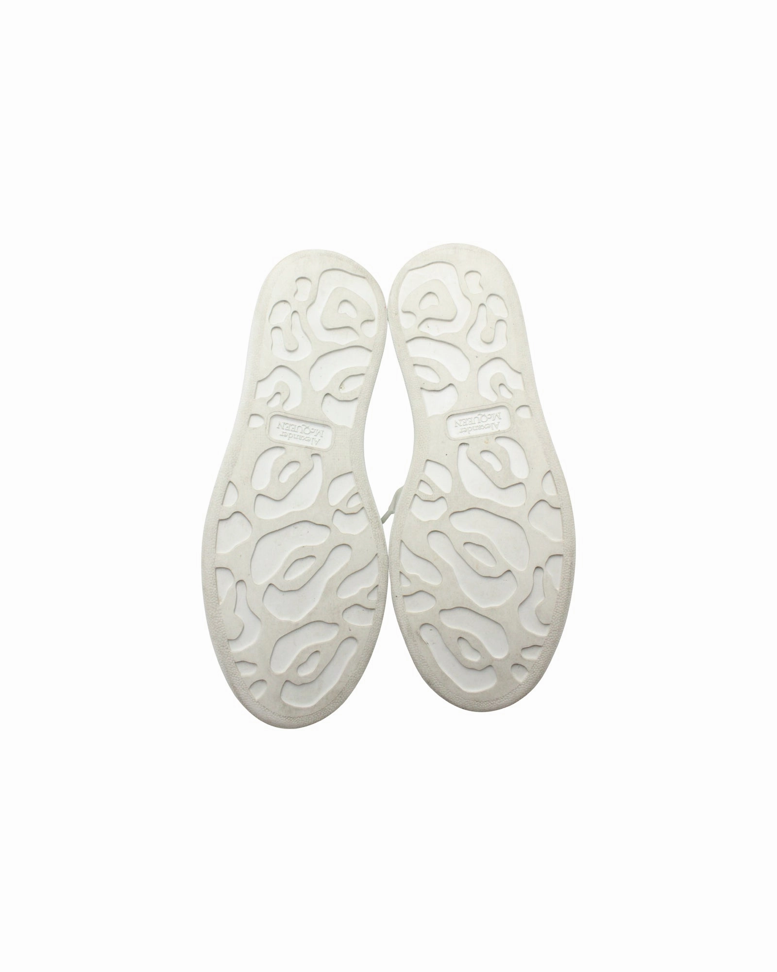 Alexander McQueen Oversized Sneakers in White Calfskin Leather Get Trump Sneakers Website