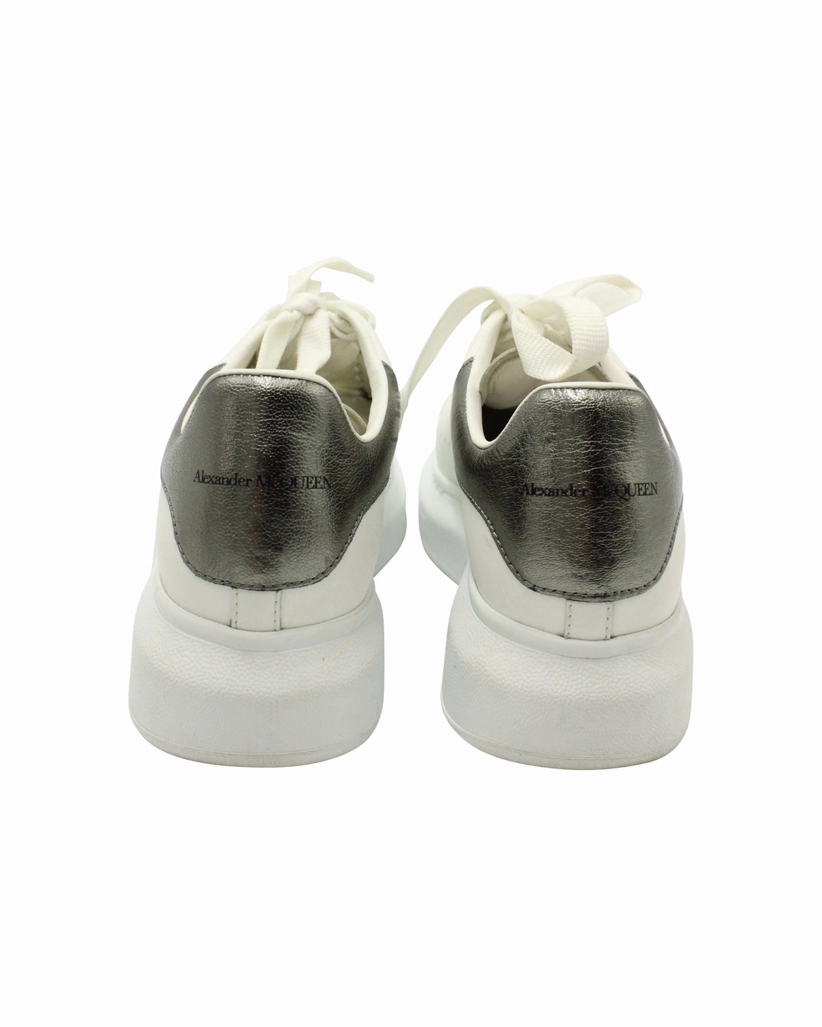 Best Sneakers For Wide Feet Alexander McQueen Oversized Sneakers in White Calfskin Leather
