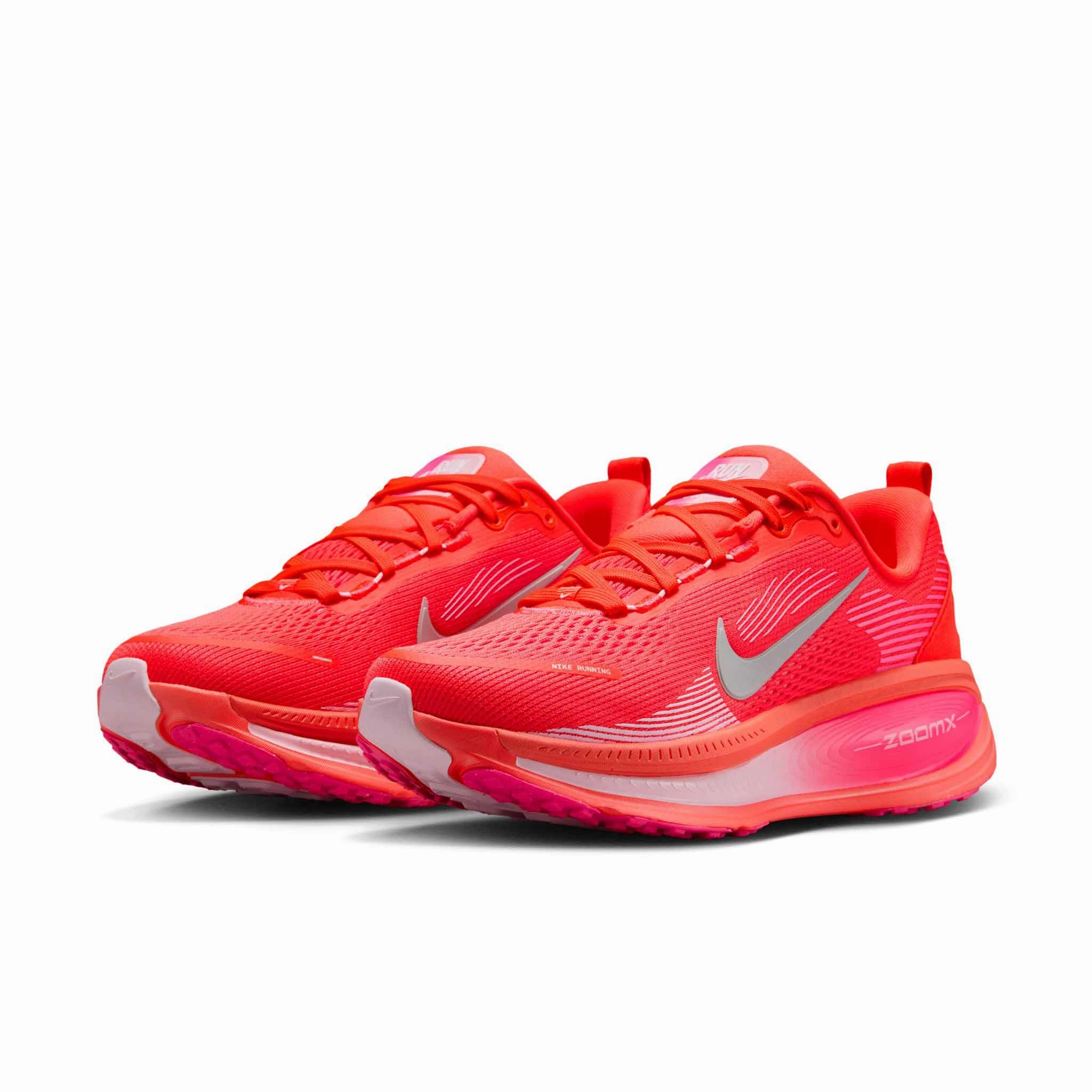 Nike | Women's Vomero 18 Road Running Shoes - Bright Crimson/White-Hyper Pink Water Resistant Nike Running Shoes