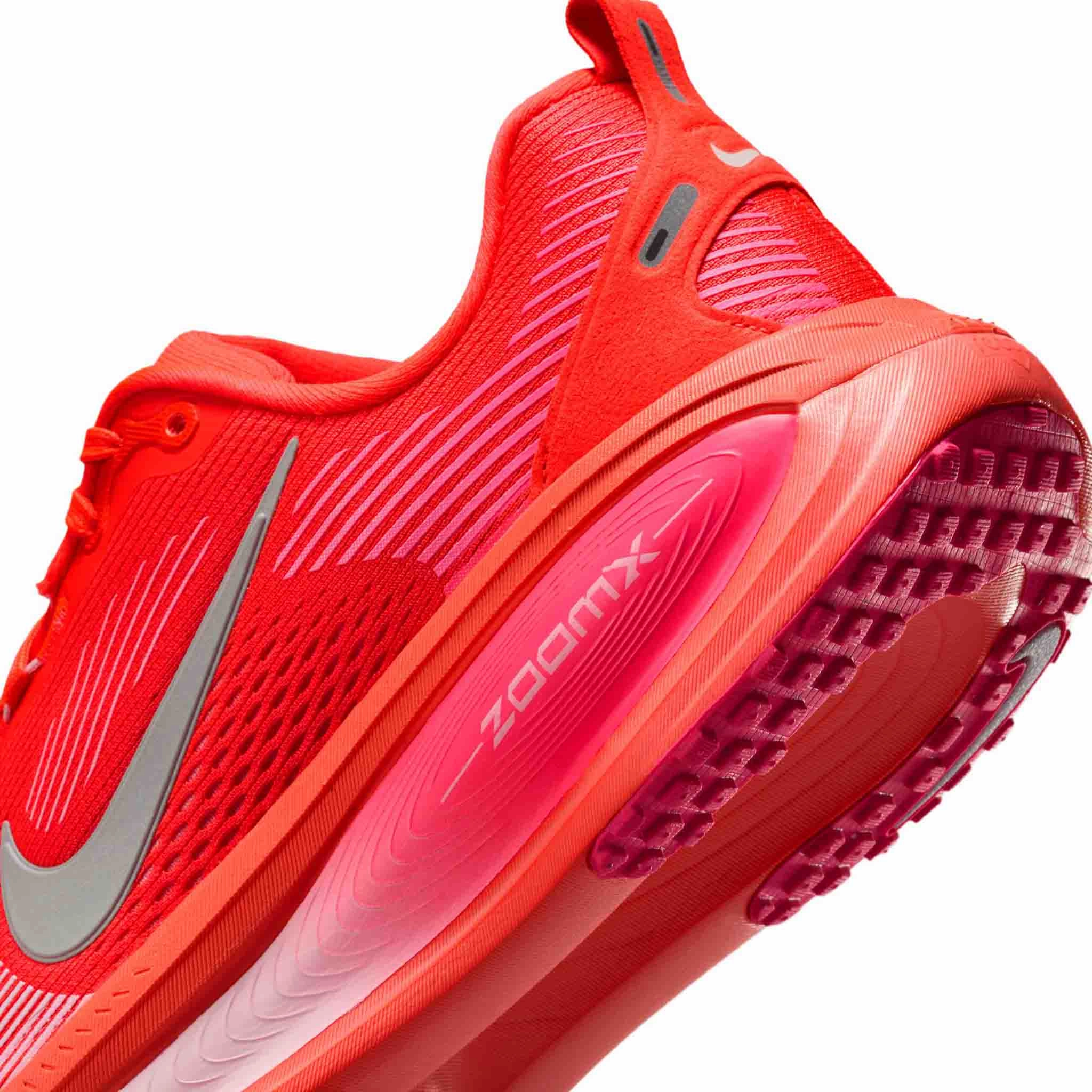 Nike | Women's Vomero 18 Road Running Shoes - Bright Crimson/White-Hyper Pink Wide Tennis Shoes Nike