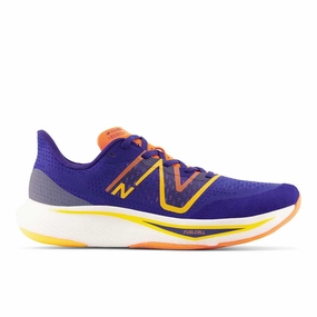 Men's New Balance FuelCell Rebel v3, Victory Blue/Vibrant Apricot, 13 D Medium Workout Shoes New Balance