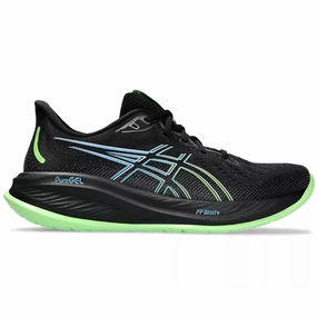 Novak Djokovic Asics Shoes Men's Asics Gel-Cumulus 26, Black/Electric Lime, 7.5 D Medium