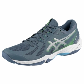 Asics Men's Blade FF - Denim Blue/Lime Burst Best Lightweight Badminton Shoes