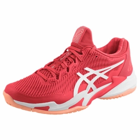 Shoes To Play Tennis Asics Men's Court FF 3 Novak - Fiery Red/White