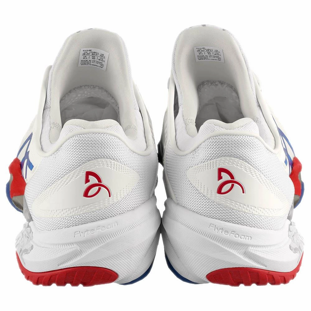 Larry Johnson Tennis Shoes Asics Men's Court FF 3 Novak - White/Asics Blue