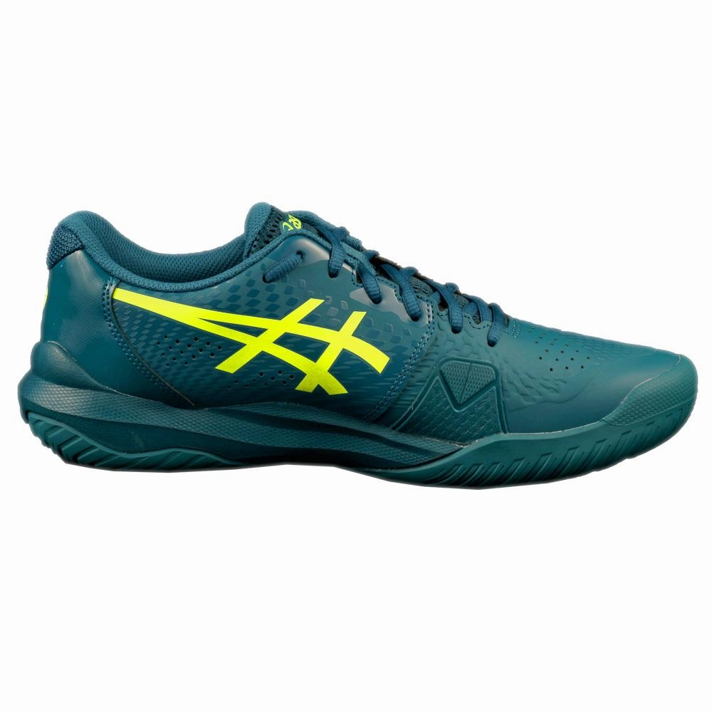 Asics Men's Gel-Challenger 14 - Restful Teal/Safety Yellow Tennis Lacoste Shoes