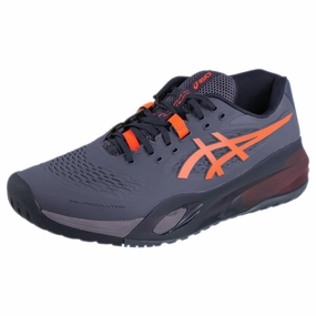Hey Dude Tennis Shoes Asics Men's Gel-Resolution X - 2E Width - Greyish Purple/Nova Orange
