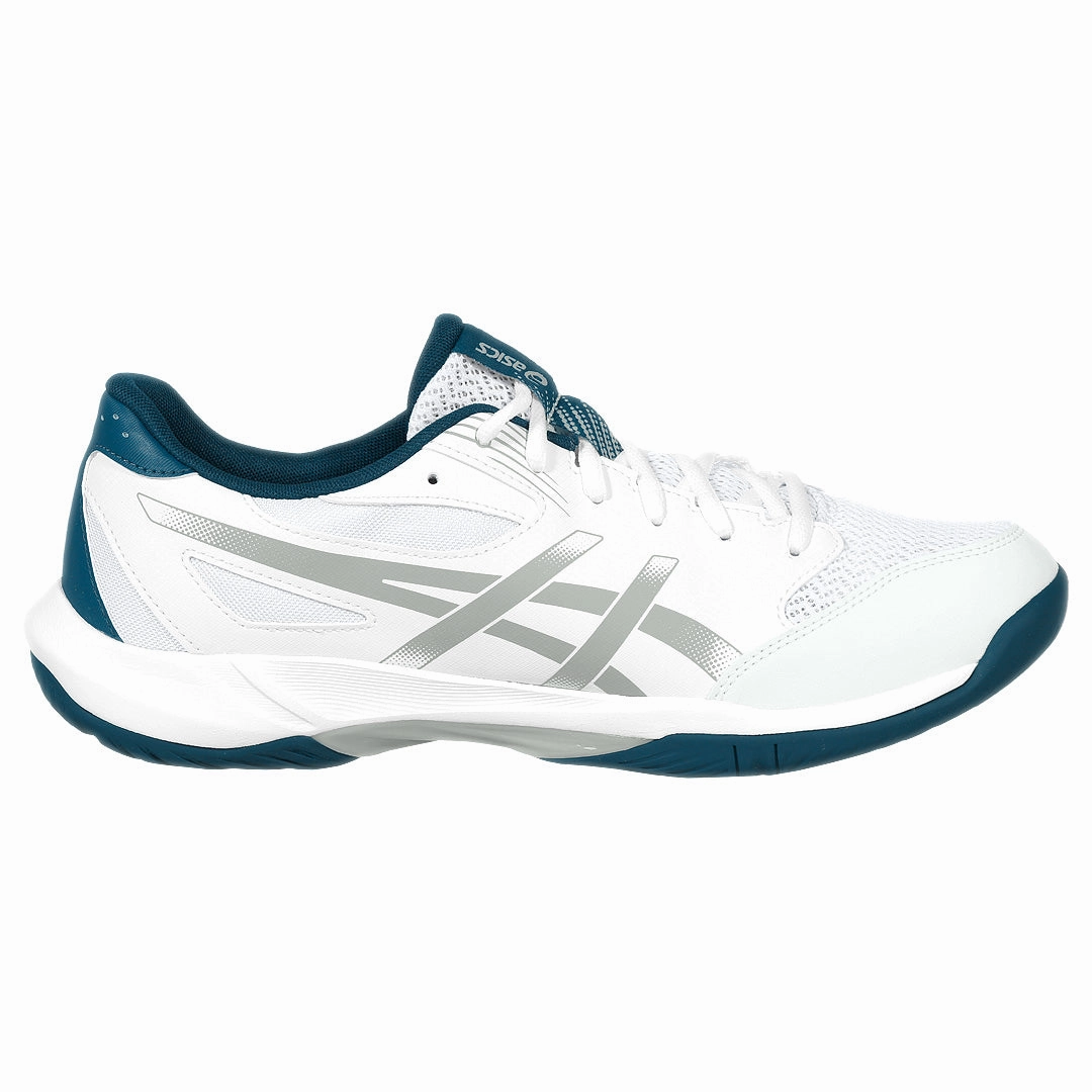Badminton Shoes For Wide Feet Asics Men's Gel-Rocket 12 - White/Mako Blue