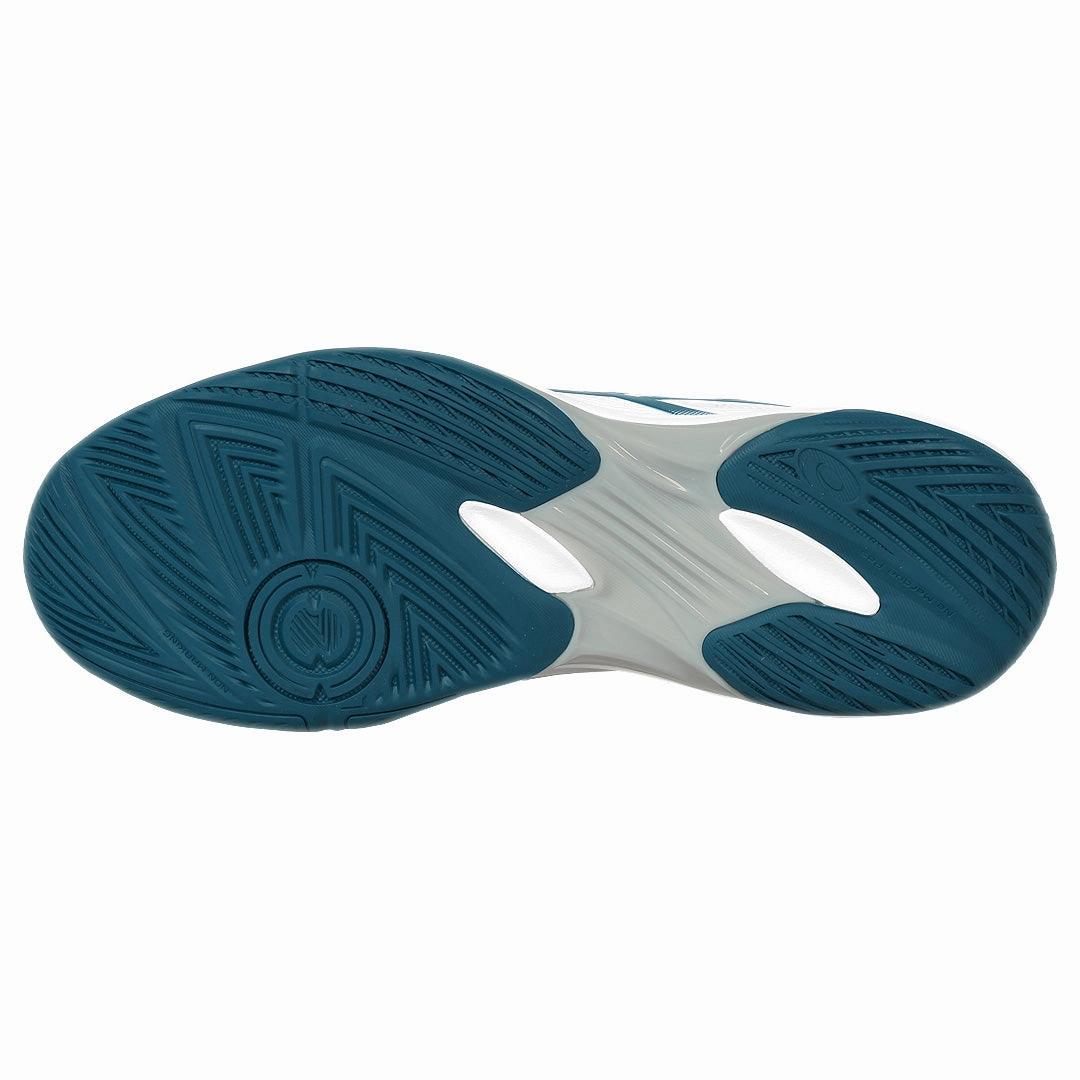 Asics Men's Gel-Rocket 12 - White/Mako Blue Best Badminton Shoes For Knee Pain