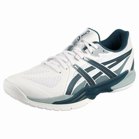 Asics Men's Powerbreak FF - White/Vintage Indigo Buy Non Marking Shoes For Badminton