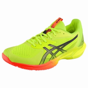 Asics Men's Solution Speed FF 3 - Paris - Safety Yellow/Black Size 1 Tennis Shoes