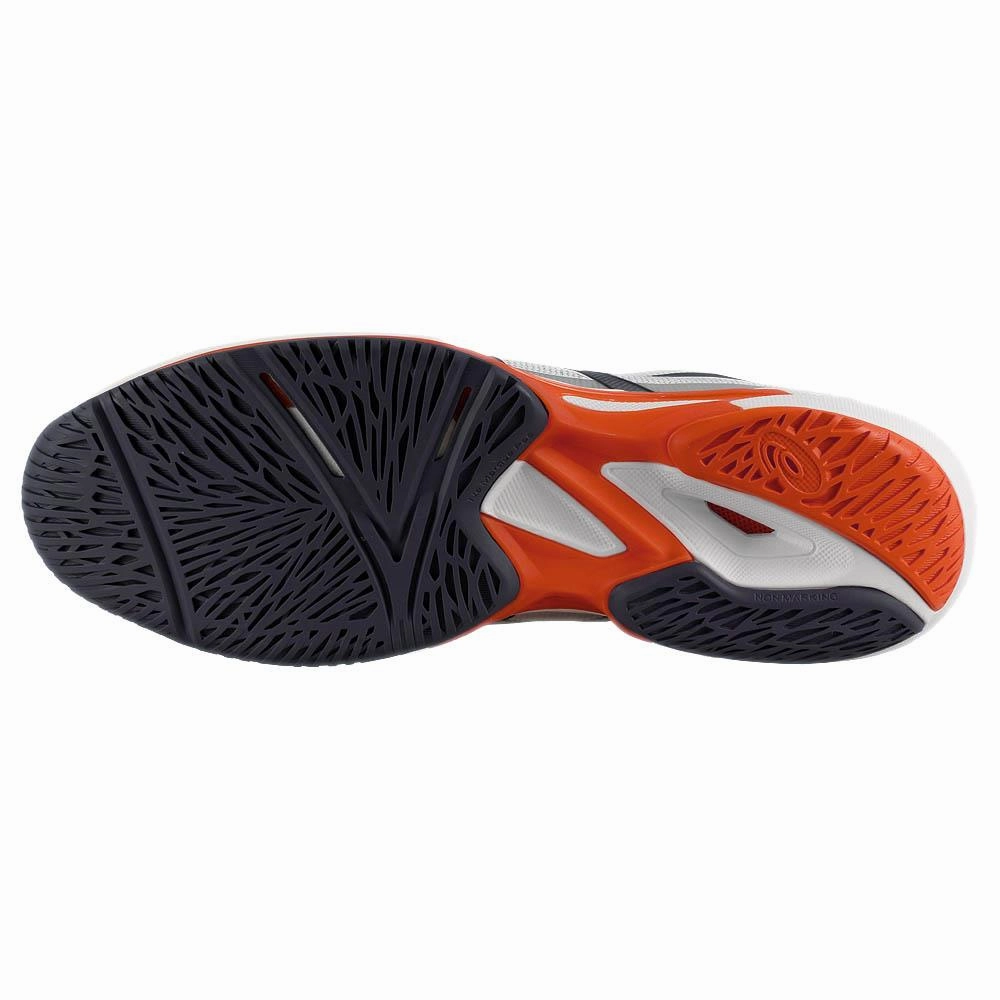 Asics Men's Solution Speed FF 3 - White/Greyish Purple Shamrock Tennis Shoes