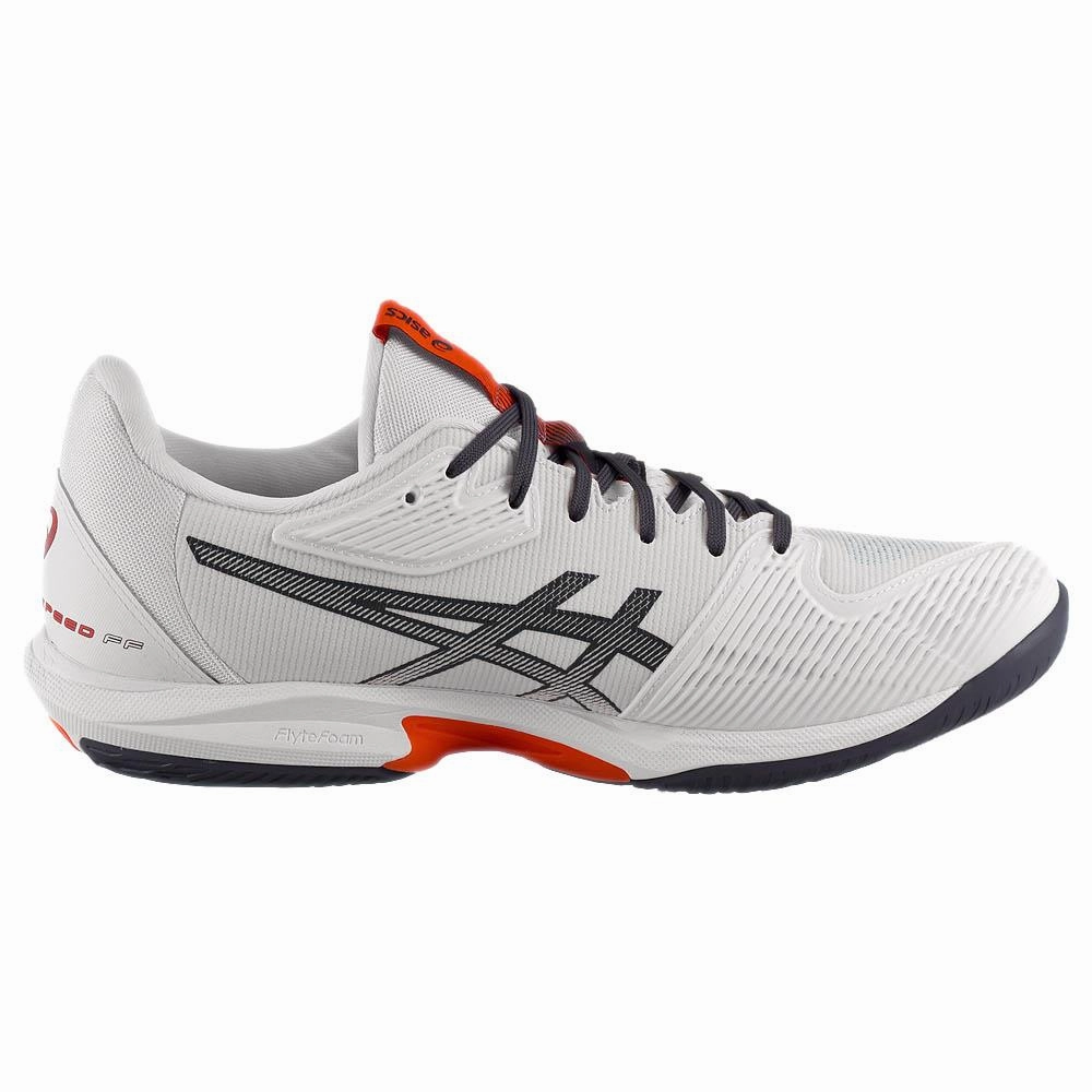 Asics Men's Solution Speed FF 3 - White/Greyish Purple Under Armour Shoes Tennis