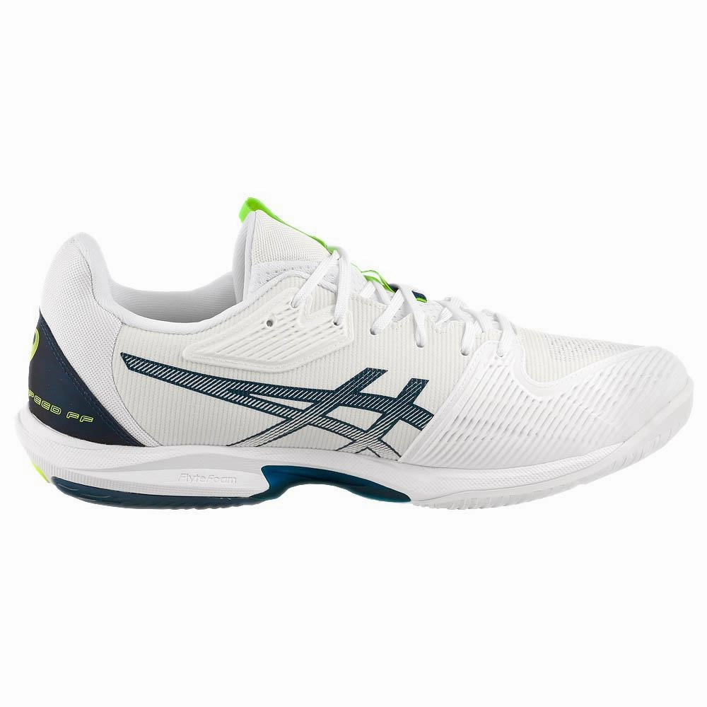 Dr Comfort Tennis Shoes Asics Men's Solution Speed FF 3 - White/Mako Blue