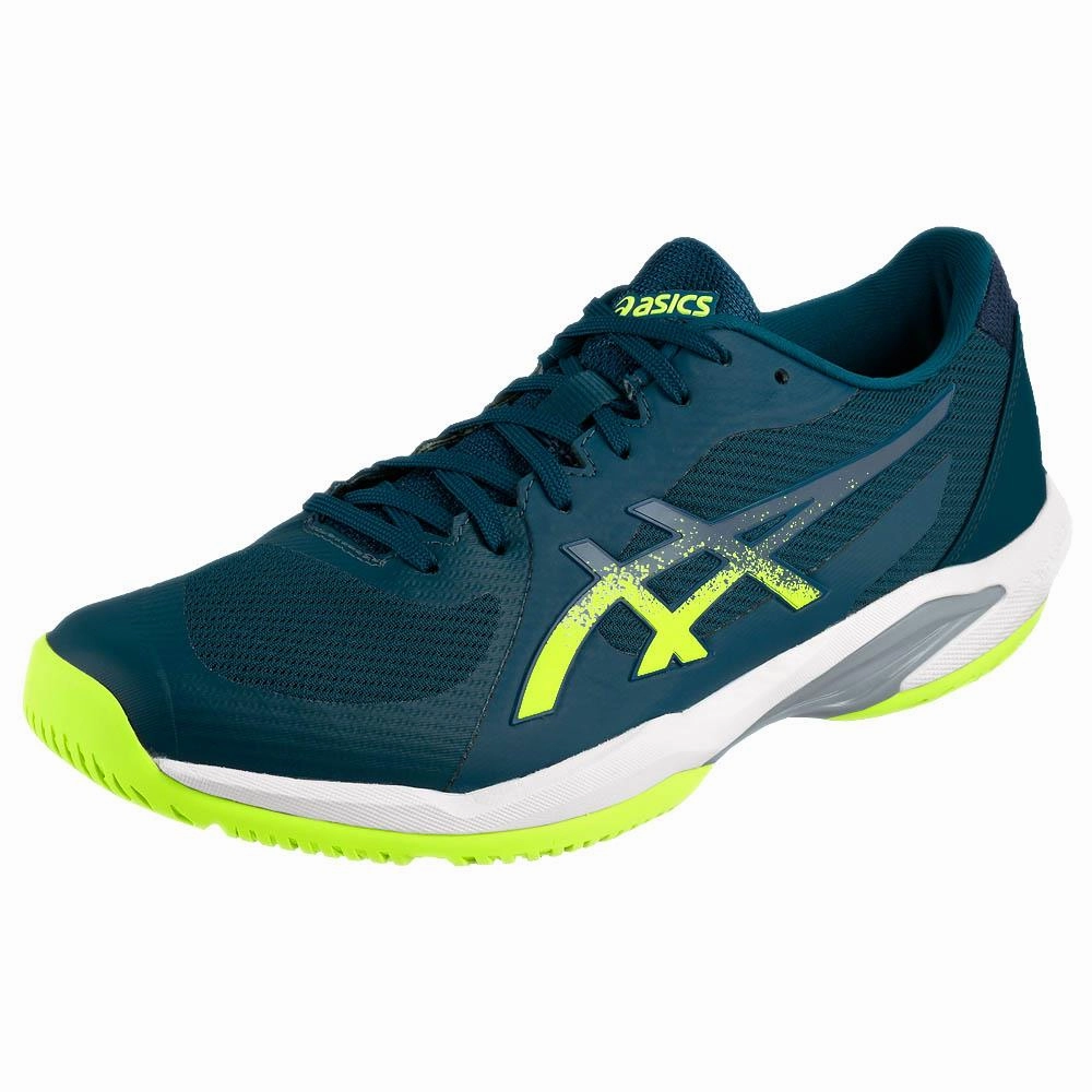 Asics Men's Solution Swift FF 2 - Mako Blue/Safety Yellow Actual Tennis Shoes