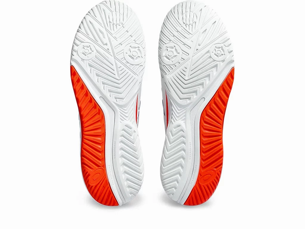 Asics Mens Gel Resolution 9 Wide-White/Blue Expanse (1041A376-102) Tennis Shoes For Clay