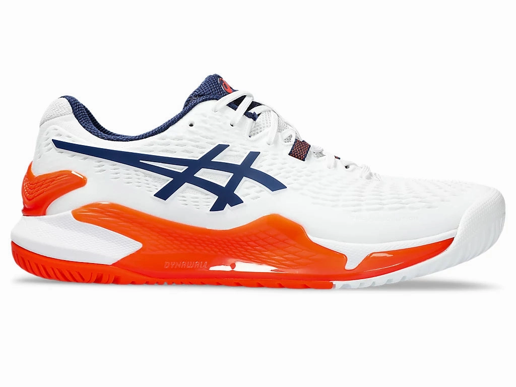 Asics Mens Gel Resolution 9 Wide-White/Blue Expanse (1041A376-102) New Nike Tennis Shoes 2024