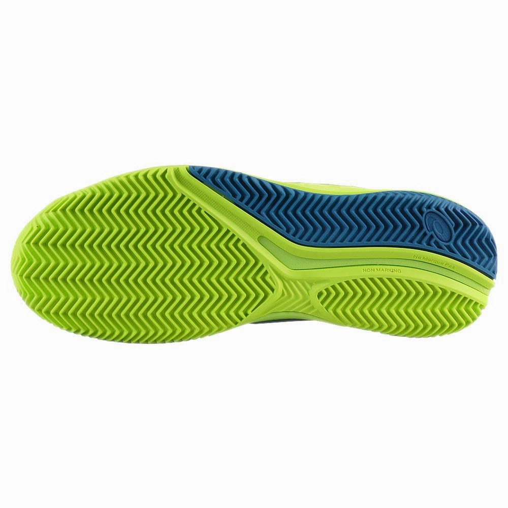 Asics Women's Gel-Resolution 9 - Clay - Hazard Green/Reborn Blue Tennis Shoes Hardcourt