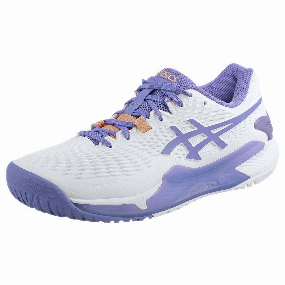 Good Nike Tennis Shoes Asics Women's Gel-Resolution 9 - D Width - White/Amethyst