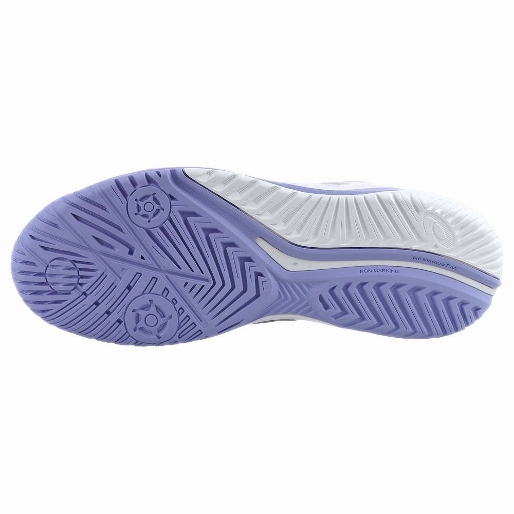 Asics Women's Gel-Resolution 9 - D Width - White/Amethyst Cartoon Tennis Shoes