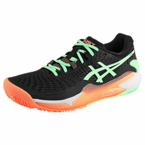 Asics Women's Gel-Resolution 9 - Padel - Black/Mint Tint Tennis Shoes For Tennis Players