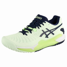 Asics Women's Gel-Resolution 9 - Pale Mint/Blue Expanse Best Leather Tennis Shoes