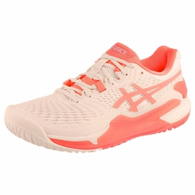 Asics Women's Gel-Resolution 9 - Pearl Pink/Sun Coral Asics Gel Dedicate 8 Tennis Shoes