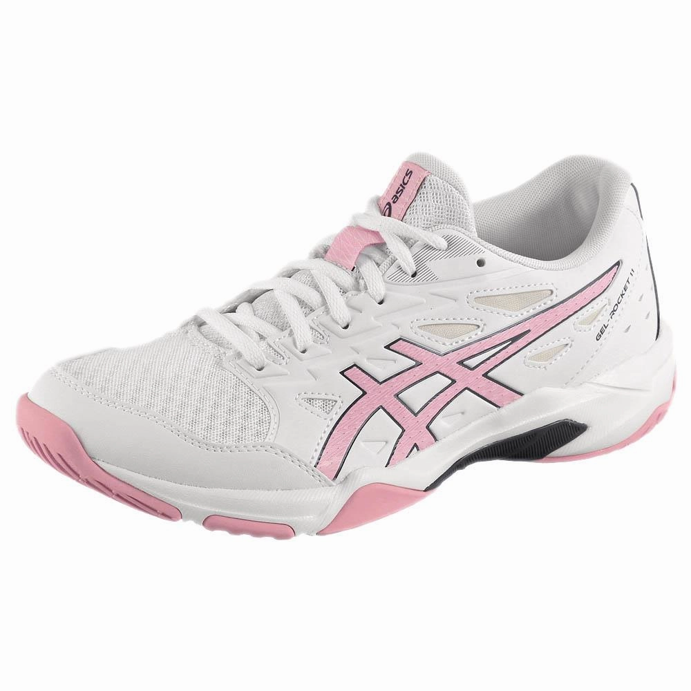 Best Budget Badminton Shoes Asics Women's Gel-Rocket 11 - White/Light Ube