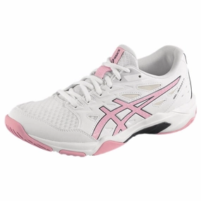 Asics Women's Gel-Rocket 11 - White/Light Ube Best Badminton Shoes For Flat Feet