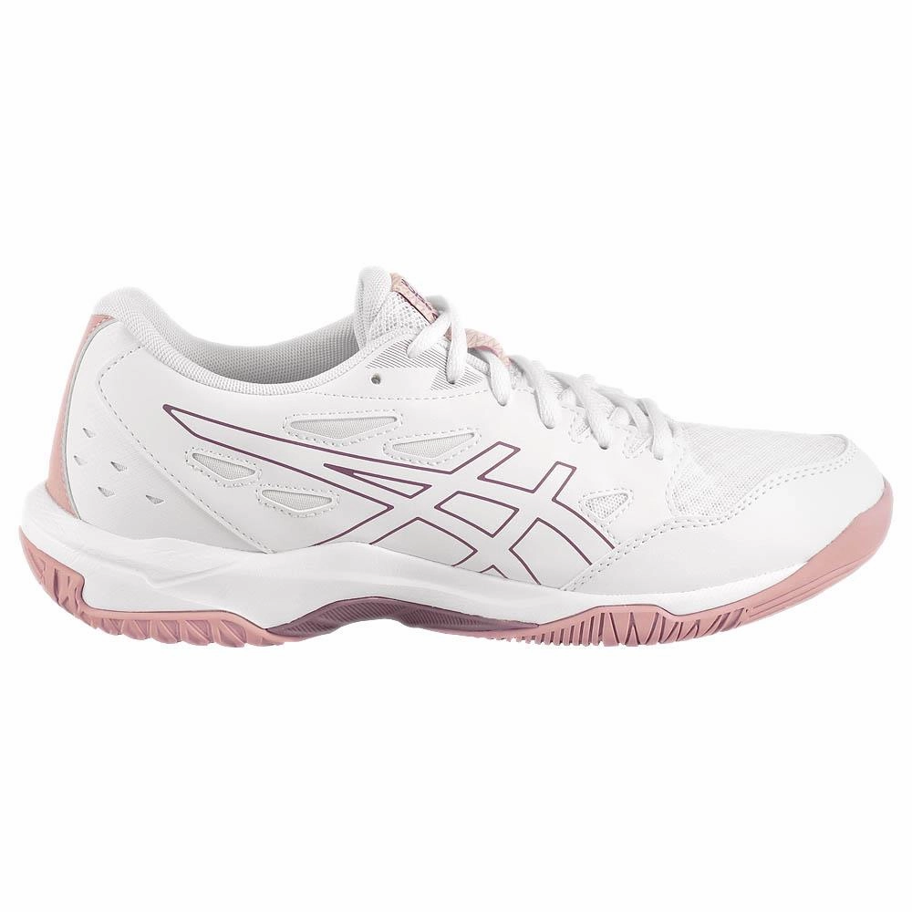 Asics Women's Gel-Rocket 11 - White/Watershed Rose Badminton Vs Volleyball Shoes