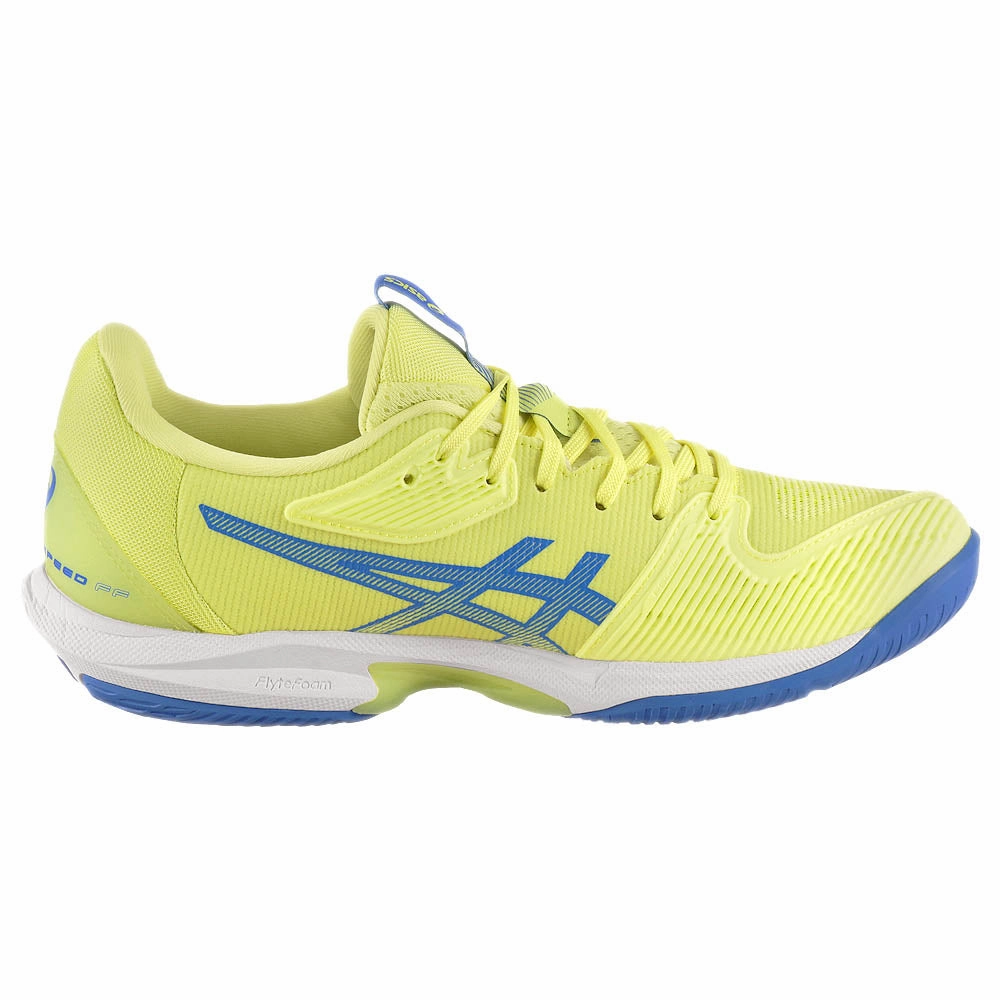 Asics Women's Solution Speed FF 3 - Huddle Yellow/Blue Coast Nike Workout Tennis Shoes