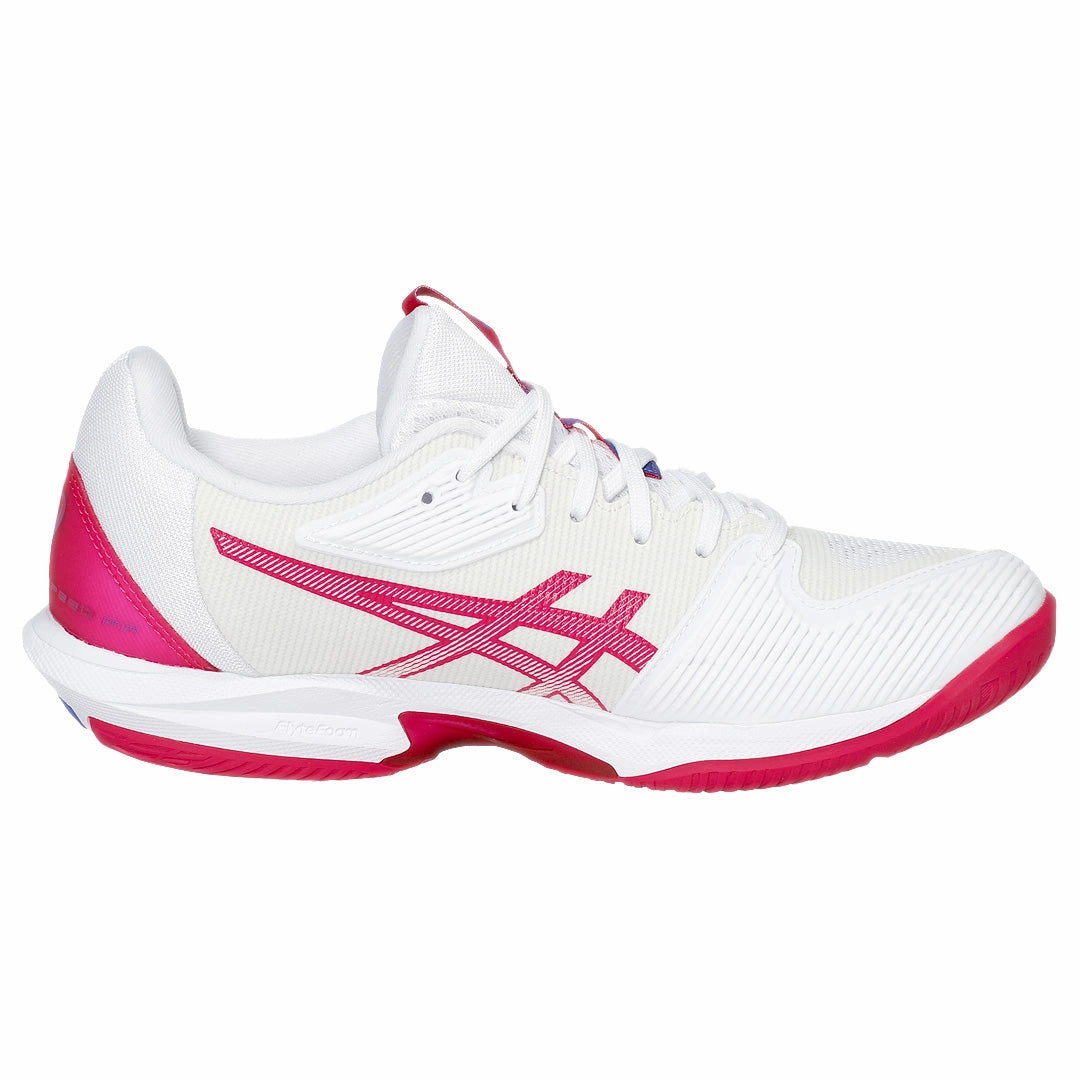 Decorative Tennis Shoes Asics Women's Solution Speed FF 3 - White/Bright Rose