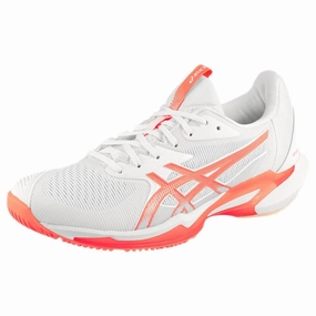 Basics Tennis Shoes Asics Women's Solution Speed FF 3 - White/Sun Coral