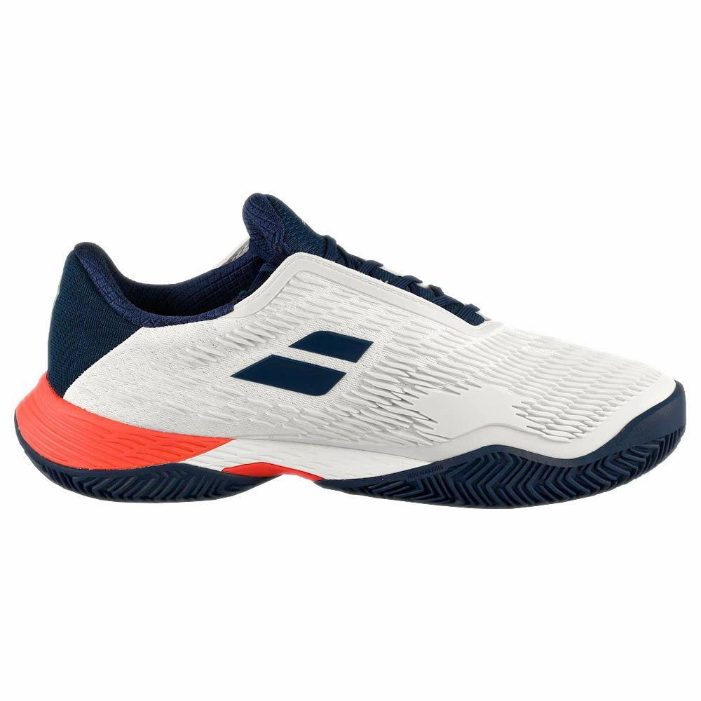 Babolat Men's Propulse Fury 3 - Clay - White/Estate Blue Best Way To Clean Suede On Tennis Shoes